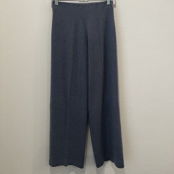 TSE Womens Silk Cashmere Blend Pants Pull OnBlue Gray Wide Leg Quiet Luxury